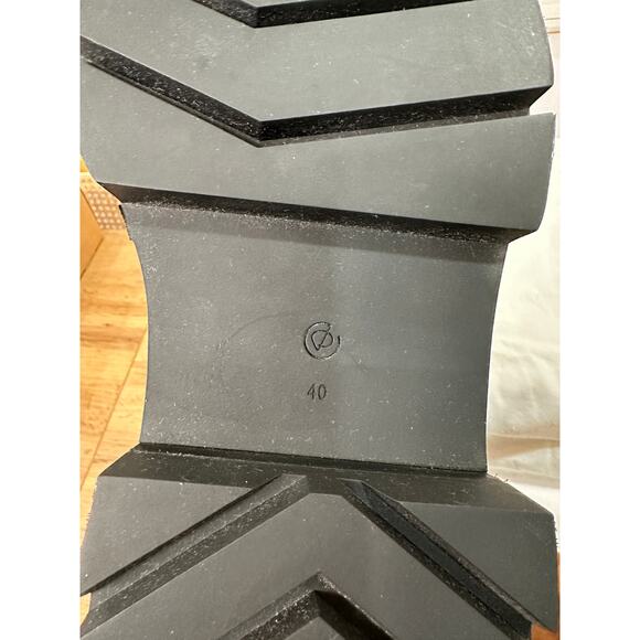 3.1 Phillip Lim Kate Lug Sole Mid Calf Combat Boot Saddle Brown Suede Sz. 10 NIB - Picture 15 of 15